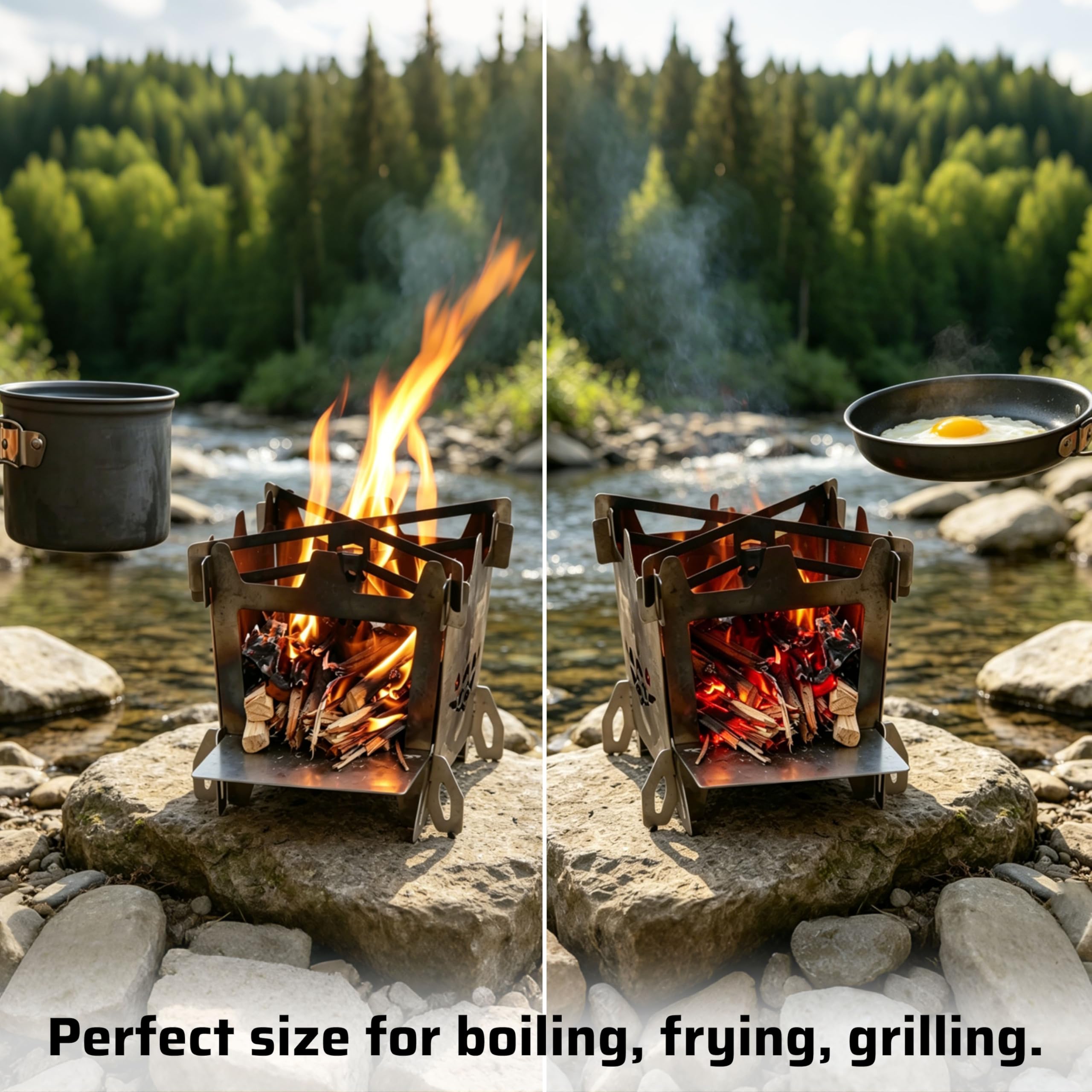 Amazon.com: HexoTools Wood Burning Camping Rocket Stove, Portable